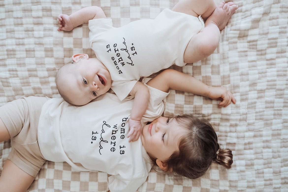 Tenth & Pine - Home is Where Dada Is Organic Kids T-shirt