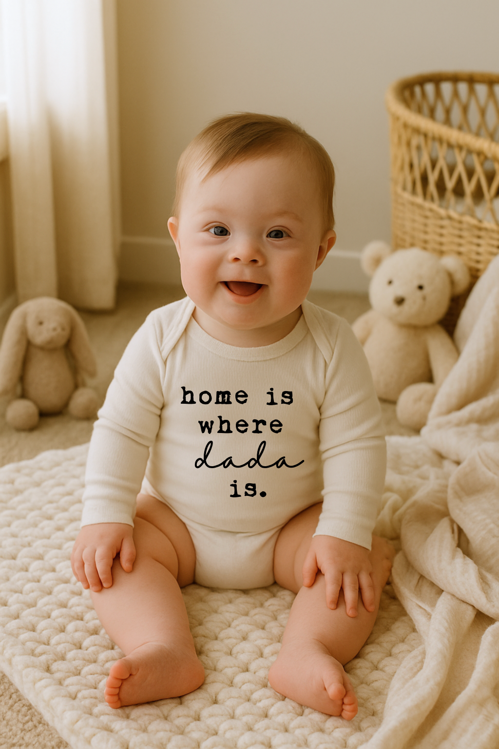 Tenth & Pine - Home is Where Dada is Organic Bodysuit Long Sleeve