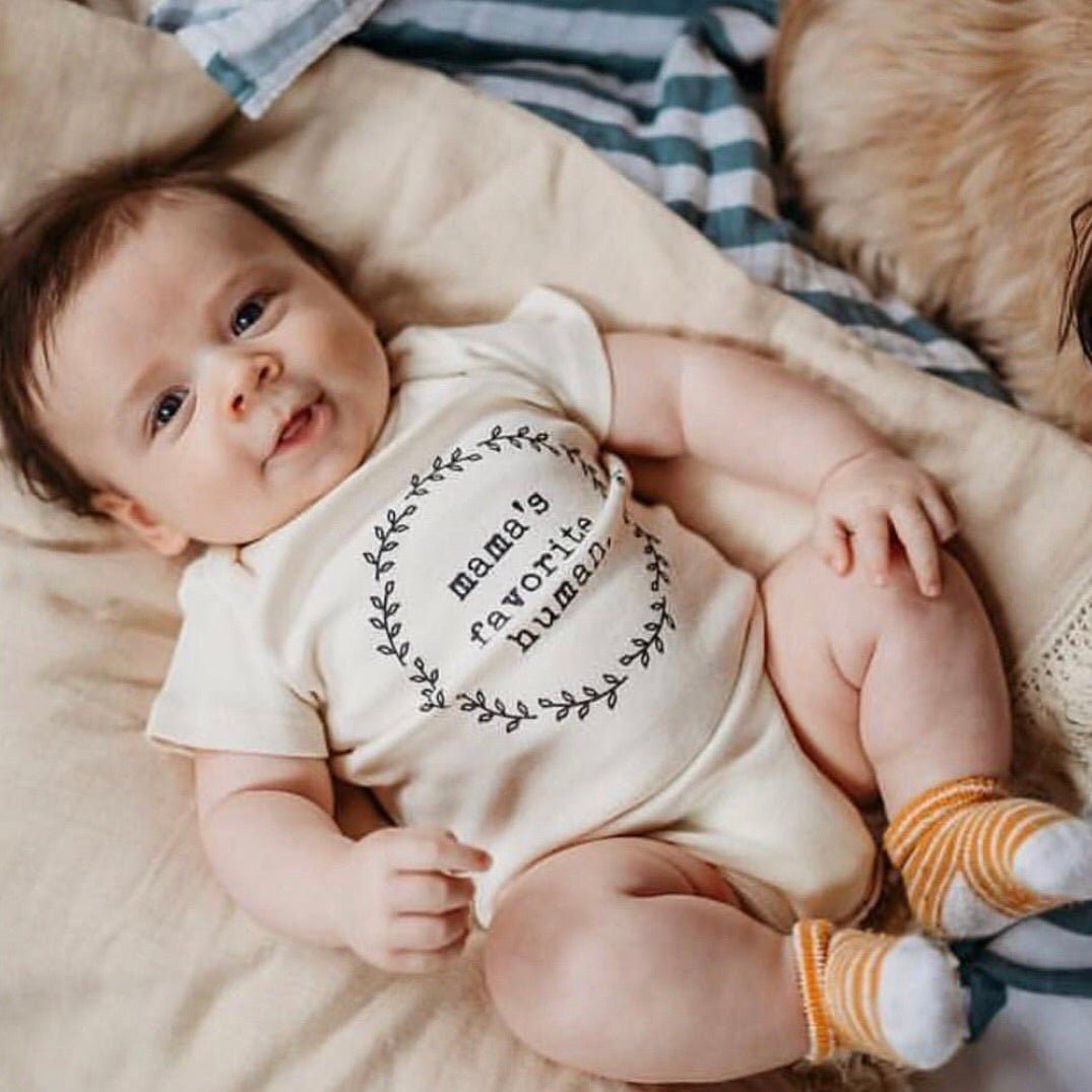 Tenth & Pine - Mama's Favorite Human Organic Baby Bodysuit
