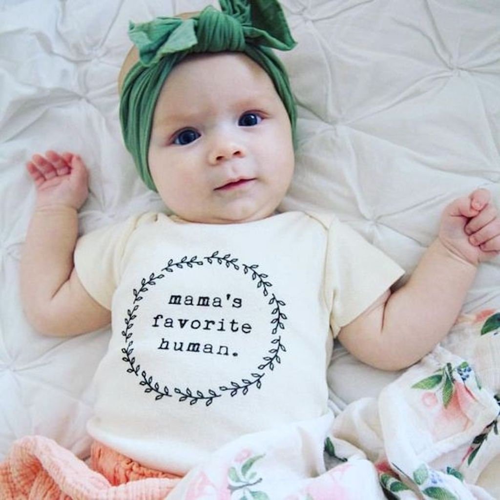 Tenth & Pine - Mama's Favorite Human Organic Baby Bodysuit