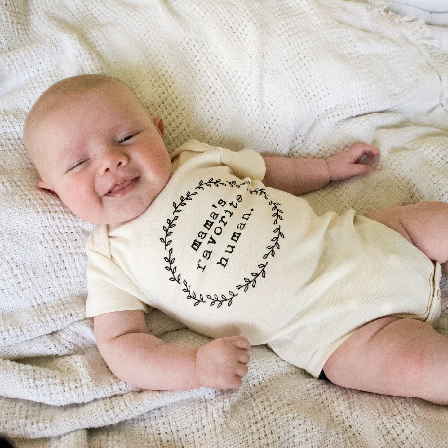 Tenth & Pine - Mama's Favorite Human Organic Baby Bodysuit