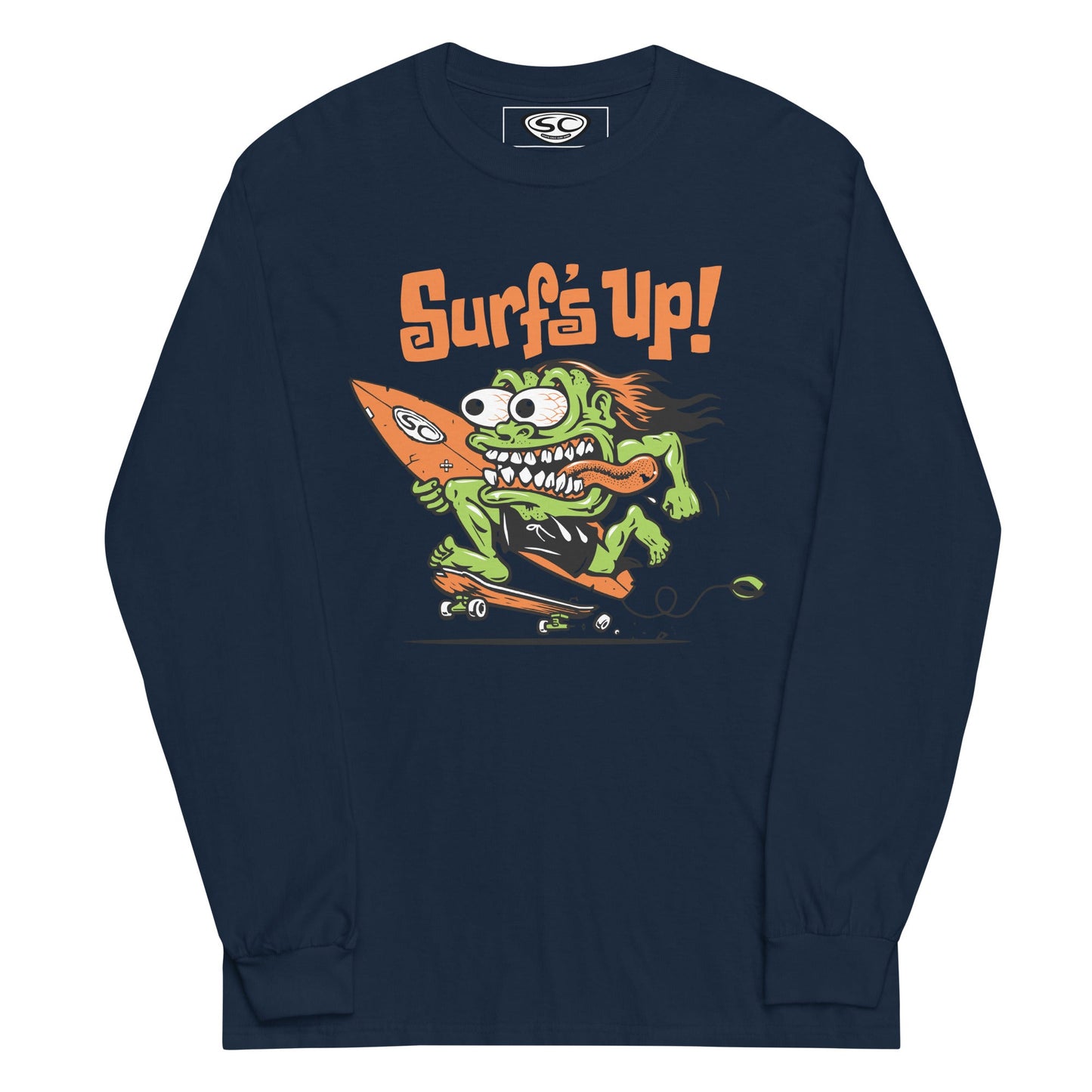 Santa Cruz Surf Shop Surf's Up Monster Men’s Long Sleeve Shirt