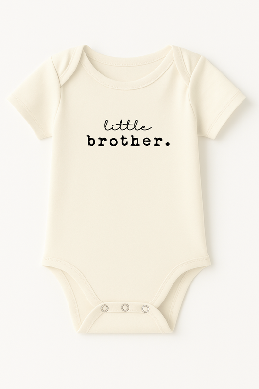 Tenth & Pine = Little Brother Organic Cotton Short Sleeve Baby Bodysuit