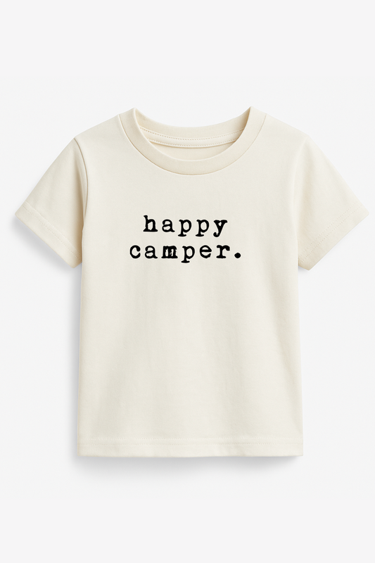 Tenth & Pine - Happy Camper Organic Cotton Short Sleeve Toddler T-Shirt