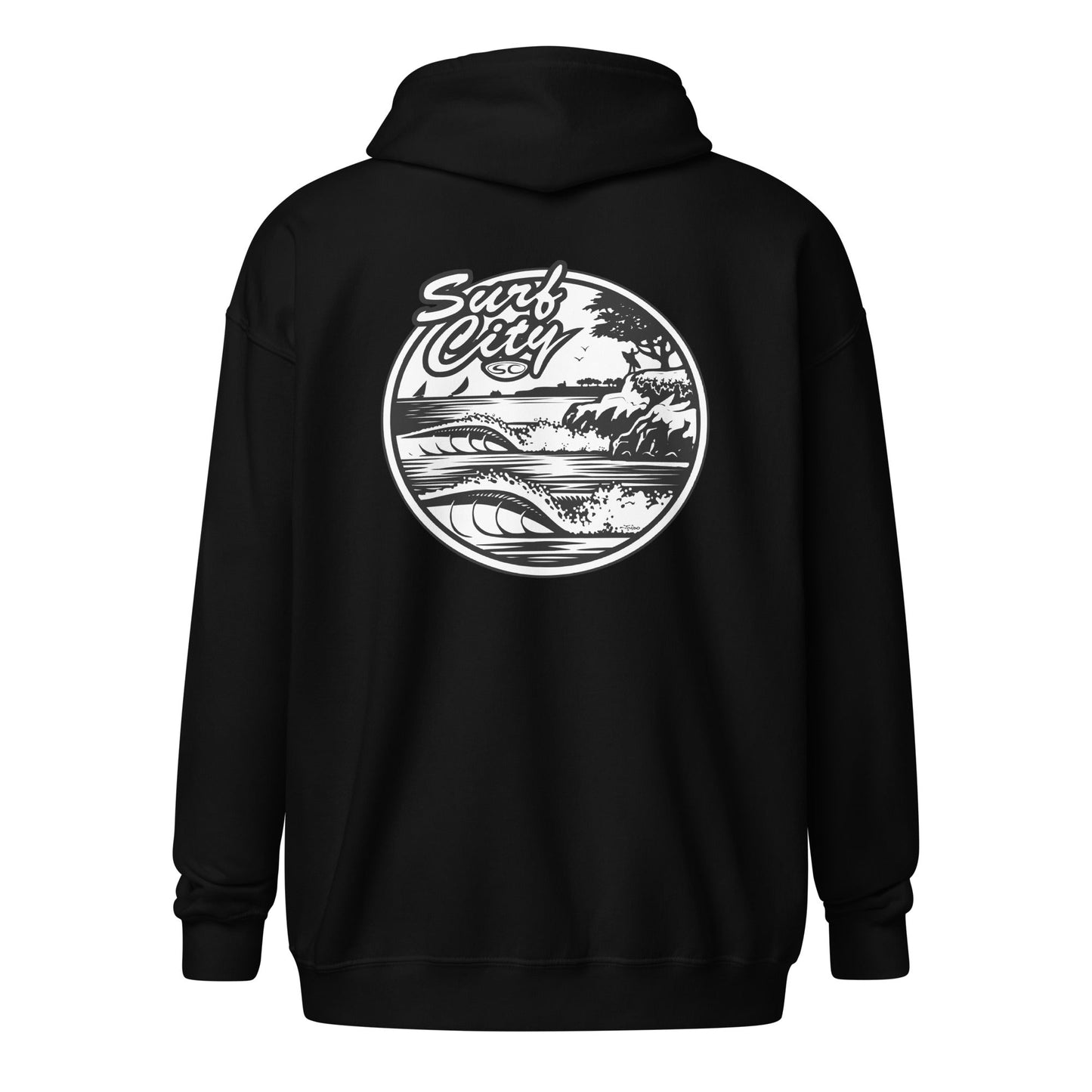 Santa Cruz Surf Shop Surf City Mens Zip Hoodie