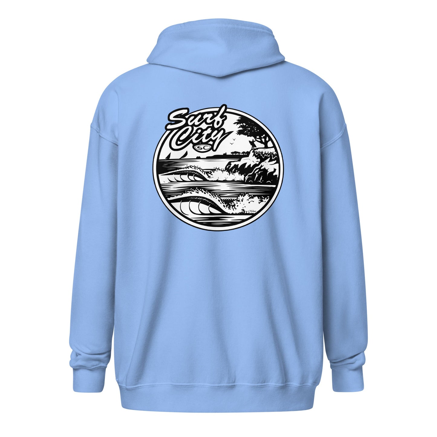 Santa Cruz Surf Shop Surf City Mens Zip Hoodie