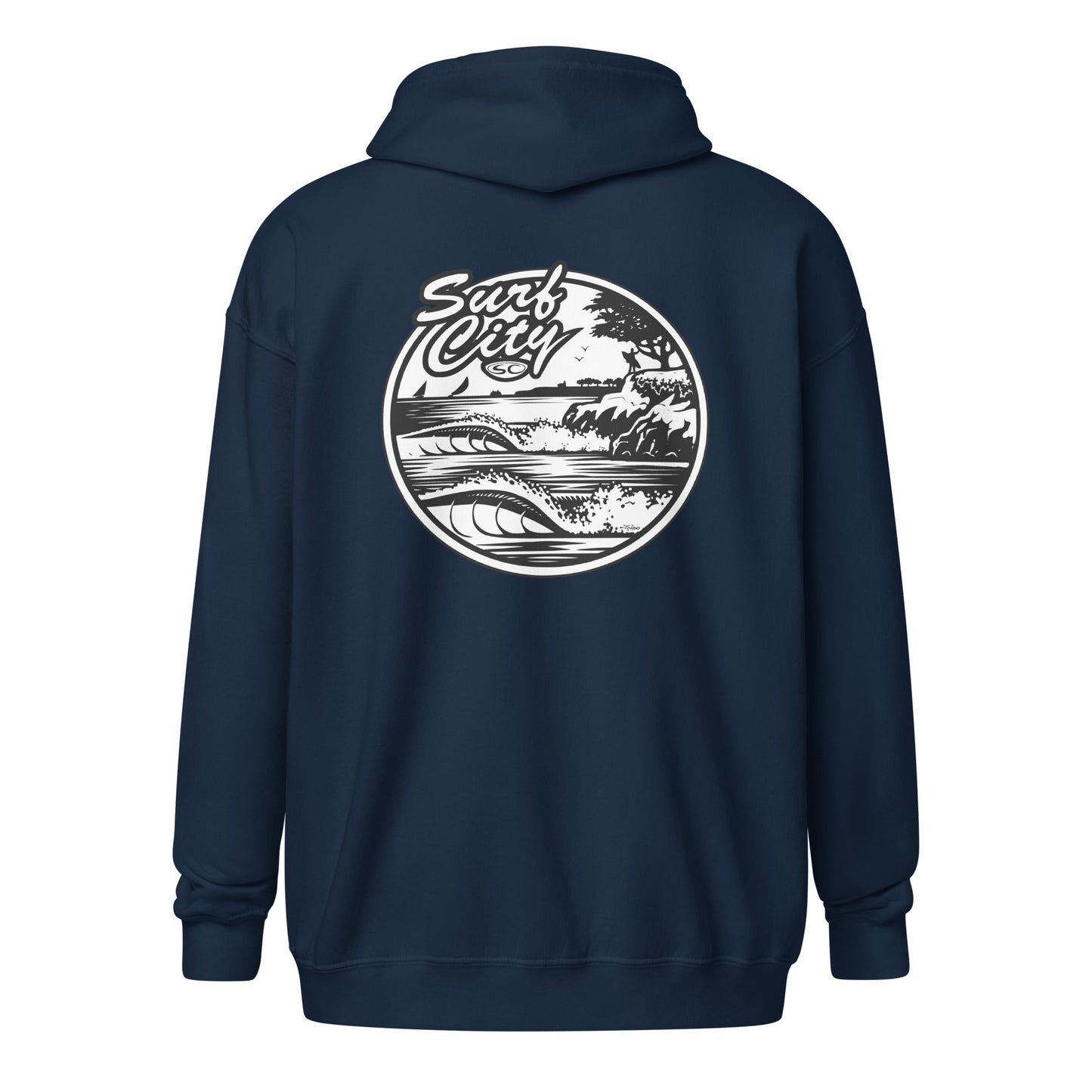Santa Cruz Surf Shop Surf City Mens Zip Hoodie