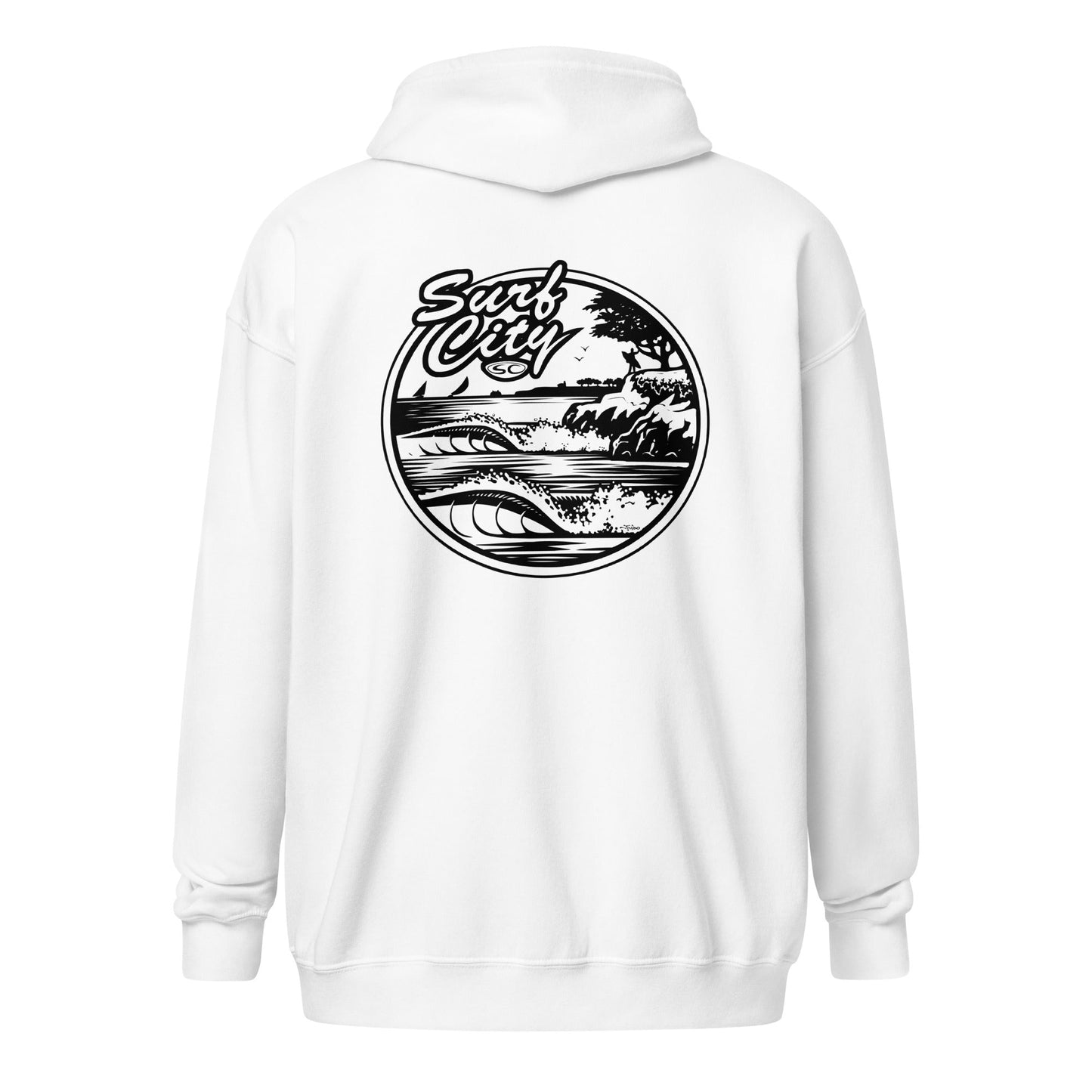Santa Cruz Surf Shop Surf City Mens Zip Hoodie