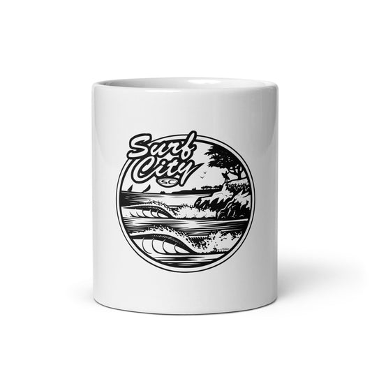 Santa Cruz Surf City Coffee Mug Jimbo Phillips Art